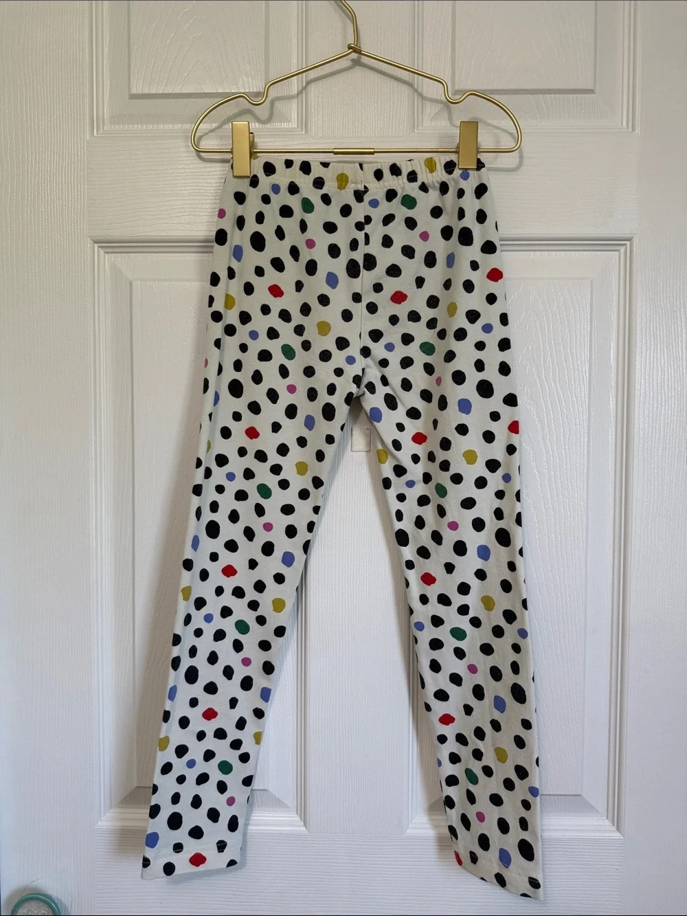 Hanna Andersson Bright Pink Pullover with White Polka Dot Leggings Set